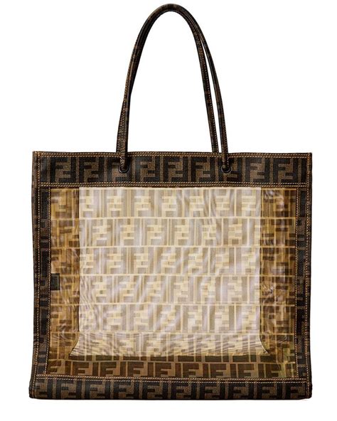 fendi zucca mesh tote|fendi zucca bag vintage.